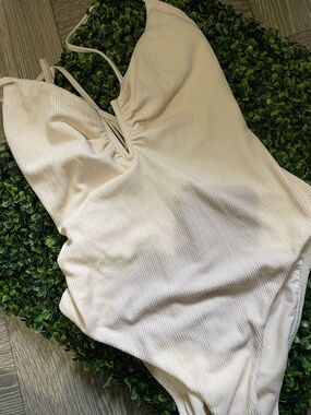 Sanctuary Cream Textured One-Piece Swimsuit